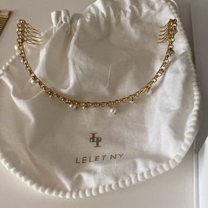 Pearl and gold hair comb